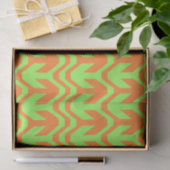 Orange und Green Double Arrow Wave Muster Seidenpapier (Geschenk)