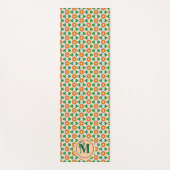 Orange und Green Geometric Custom Irish Yogamatte (Vorderseite)