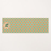 Orange und Green Geometric Custom Irish Yogamatte (Vorderseite (Horizontal))