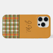 Orange und Green Gingham iPhone Hülle (Rückseite (Horizontal))