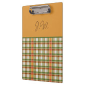 Orange und Green Gingham Klemmbrett (Links)