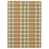 Orange und Green Gingham Klemmbrett (Rückseite)
