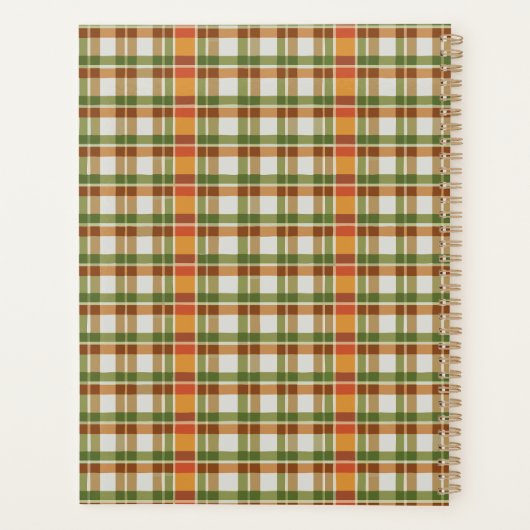 Orange und Green Gingham Planer (Rückseite)