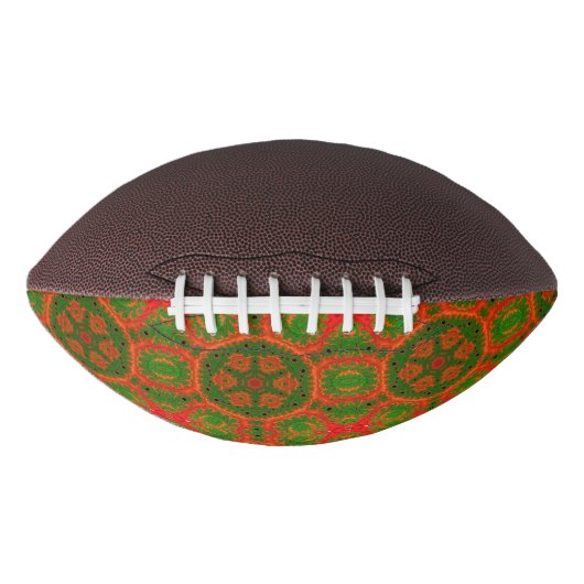 Orange und Green Kaleidoscope Football (Vorderseite)