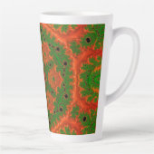 Orange und Green Kaleidoscope Latte Tasse (Rechts)