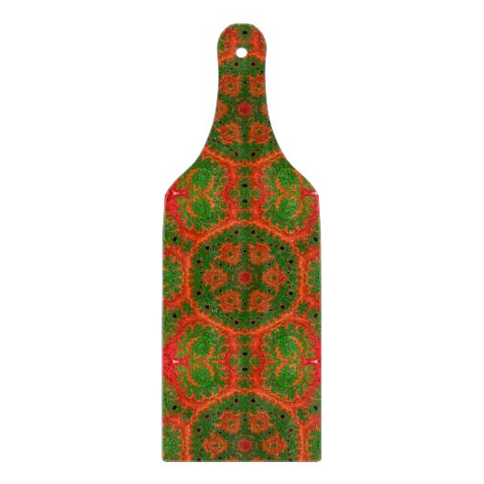Orange und Green Kaleidoskop Schneidebrett (Vorderseite)