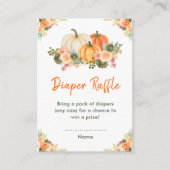 Orange und Green Pumpkin Baby Duschdusche Windeln Begleitkarte (Vorderseite)