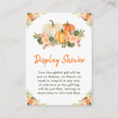 Orange und Green Pumpkins Baby Display Dusche Begleitkarte (Vorderseite)