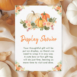 Orange und Green Pumpkins Baby Display Dusche Begleitkarte