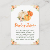 Orange und Green Pumpkins Baby Display Dusche Begleitkarte (Vorderseite)