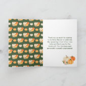 Orange und Green Pumpkins Baby Dusche Dankeskarte (Innenseite)