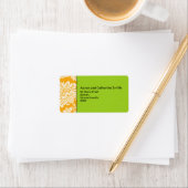 Orange und Green Wedding Address Labels Adressaufkleber (Insitu)