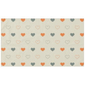 Orange- und Grün-Herz-Rastermuster Tischdecke (Vorderseite (Horizontal))