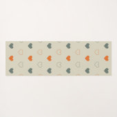 Orange- und Grün-Herz-Rastermuster Yogamatte (Rückseite (Horizontal))