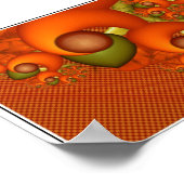 Orange und Grün Nummer 1 Poster (Ecke)