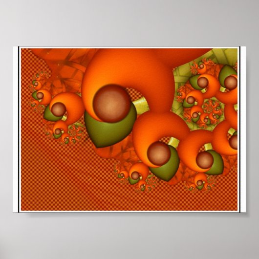 Orange und Grün Nummer 1 Poster (Vorne)