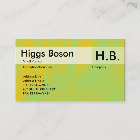 Orange und Grün Visitenkarte (Vorderseite)