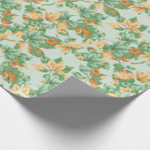 ORANGE- UND GRÜNE AUTUMNSTÜCKE GESCHENKPAPIER (Ecke)