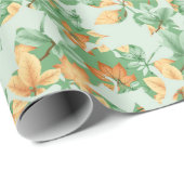 ORANGE- UND GRÜNE AUTUMNSTÜCKE GESCHENKPAPIER (Rolleneckpunkt)