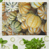 Orange und grüne Herbstgürtel Geschirrtuch (Gefaltet)