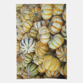 Orange und grüne Herbstgürtel Geschirrtuch (Vertikal)