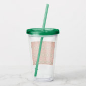 Orange und grüne Muster Acryltrinkbecher (Rückseite)