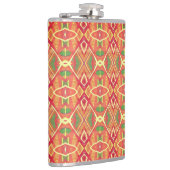 Orange und grüne Muster Flachmann (Rechts)