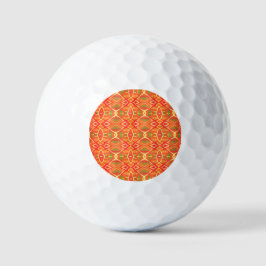 Orange und grüne Muster Golfball