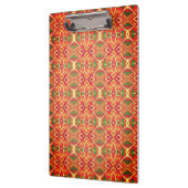 Orange und grüne Muster Klemmbrett (Links)