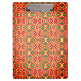 Orange und grüne Muster Klemmbrett