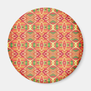 Orange und grüne Muster Magnet