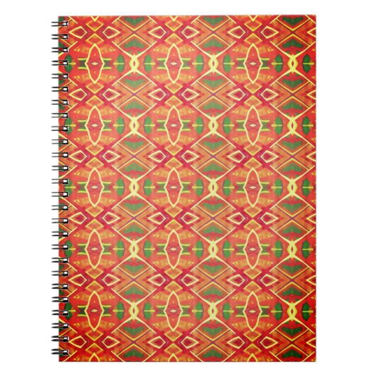 Orange und grüne Muster Notizblock (Vorderseite)