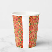 Orange und grüne Muster Pappbecher (Links)