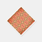 Orange und grüne Muster Serviette (Ecke)