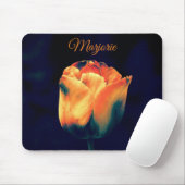 Orange und grüne Tulip *Personalize* Mousepad (Mit Mouse)