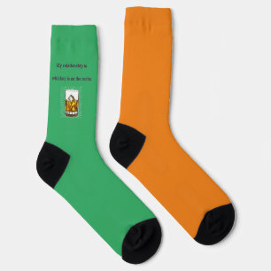 Orange- und grüne Whisky-Socken Socken
