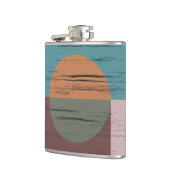 Orange und grüner Kreis Flachmann (Links)