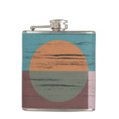 Orange und grüner Kreis Flachmann (Vorderseite)