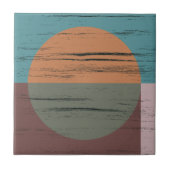 Orange und grüner Kreis Fliese (Vorderseite)