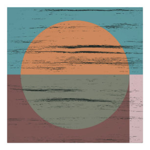 Orange und grüner Kreis Fotodruck