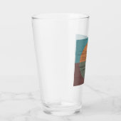 Orange und grüner Kreis Glas (Rechts)