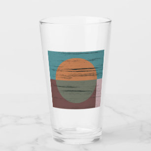 Orange und grüner Kreis Glas