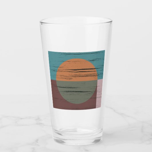 Orange und grüner Kreis Glas (Vorderseite)