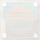 Orange und grüner Kreis Glasuntersetzer (Rückseite)