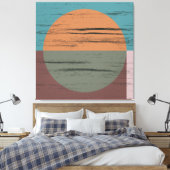 Orange und grüner Kreis Leinwanddruck (Insitu (Schlafzimmer))