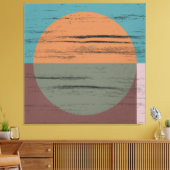 Orange und grüner Kreis Leinwanddruck (Insitu (Wohnzimmer))