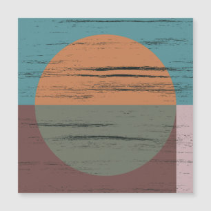 Orange und grüner Kreis Magnetkarte