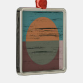 Orange und grüner Kreis Ornament Aus Metall (Rechts)