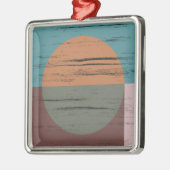 Orange und grüner Kreis Ornament Aus Metall (Links)