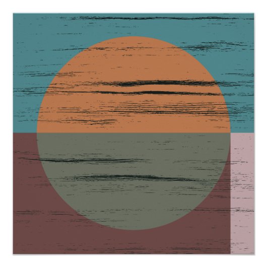 Orange und grüner Kreis Poster (Vorderseite)